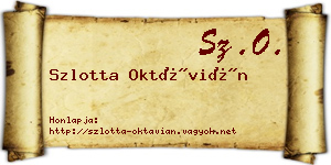 Szlotta Oktávián névjegykártya